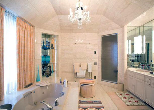 дизайн ванной комнаты большого размера