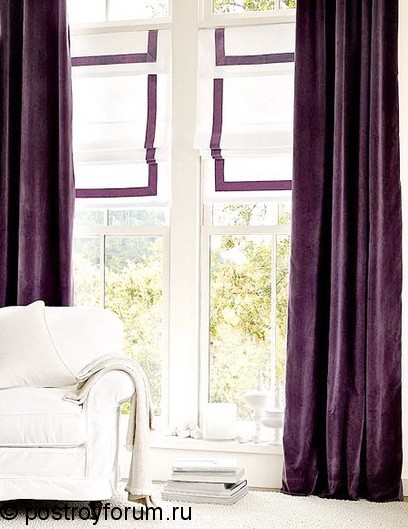 фиолетовые шторы фото
